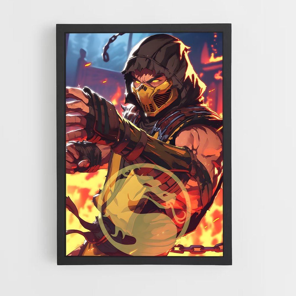 Poster Mortal Kombat: Fatality en Jaune (vue 2)